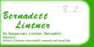 bernadett lintner business card